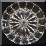 G33. Cut glass starburst platter. - $12 